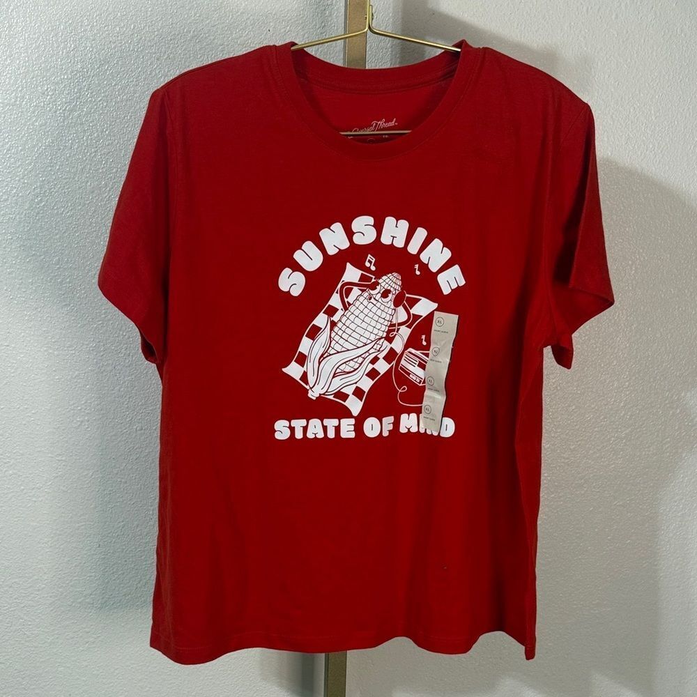 Universal Thread Red T-Shirt- corn- sunshine State of mind- XL